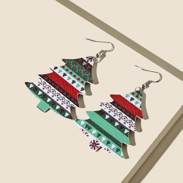 

Christmas Tree Drop Earrings, Multicolor