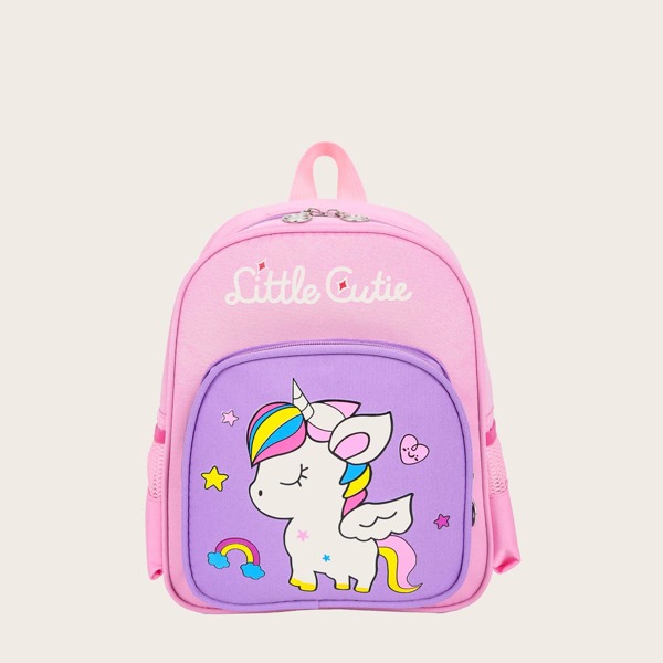 

Girls Unicorn Graphic School Bag, Pink