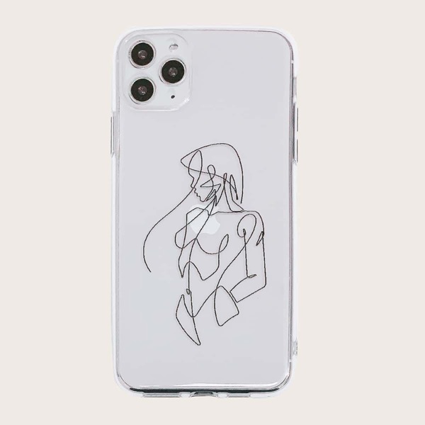 

Figure Graphic Transparent iPhone Case, Clear