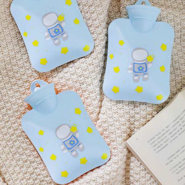 

1pc Astronaut Print Hot Water Bag, Blue