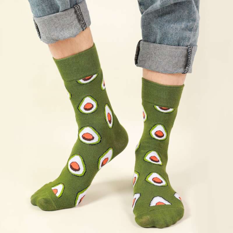 

Guys Fruit Pattern Crew Socks, Multicolor