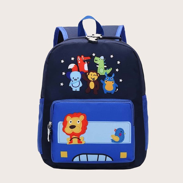 

Boys Cartoon Graphic School Bag, Blue
