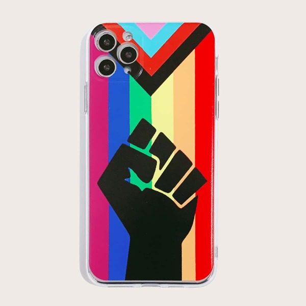 

Чехол для iPhone в радужную полоску, Многоцветный