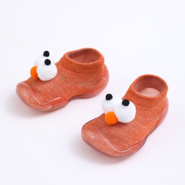

Toddler Girls Cartoon Decor Slip On Sneakers, Orange