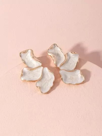 復古花朵設計耳釘