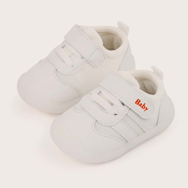 

Baby Boy Mesh Panel Velcro Strap Sneakers, Grey