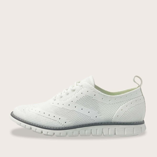 

Men Lace-up Front Hollow Out Sneakers, White