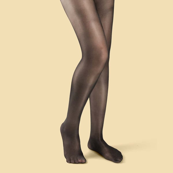 

Simple Solid Mesh Tights, Black