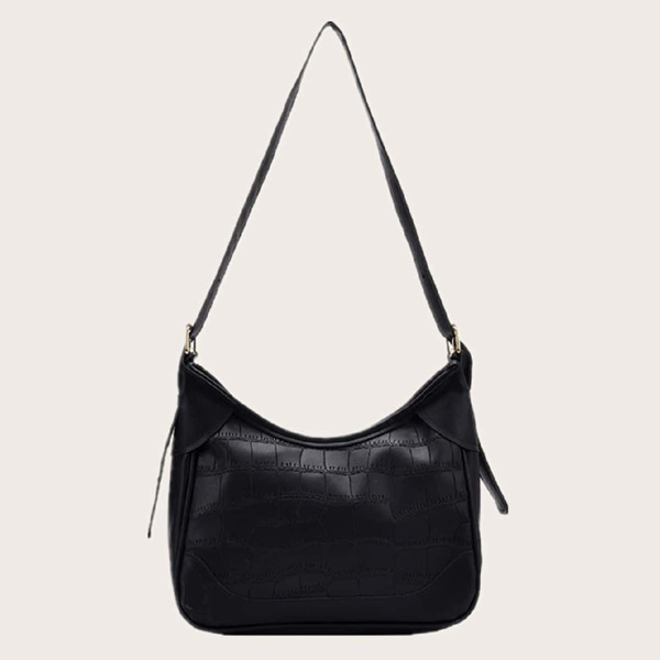 

Croc Embossed Crossbody Bag, Black