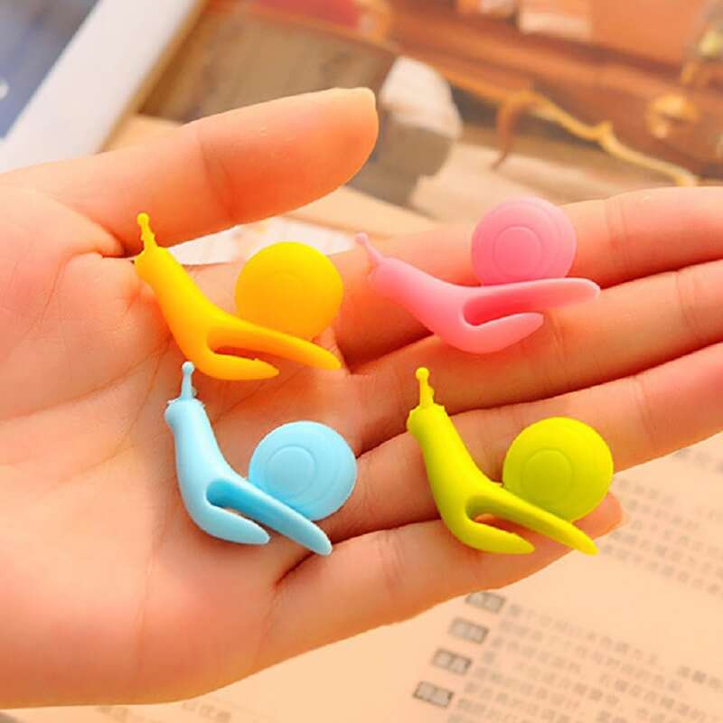 

3pcs Random Snail Shaped Tea Bag Holder, Multicolor