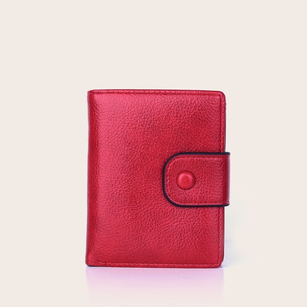 

Snap Button Fold Over Purse, Red