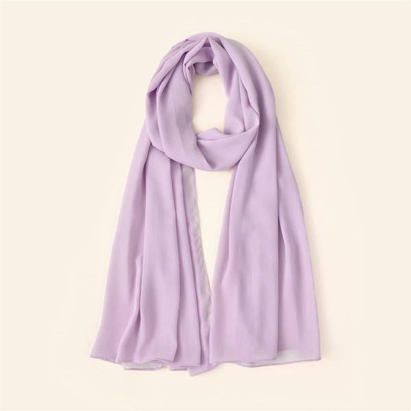 

Solid Chiffon Scarf, Purple