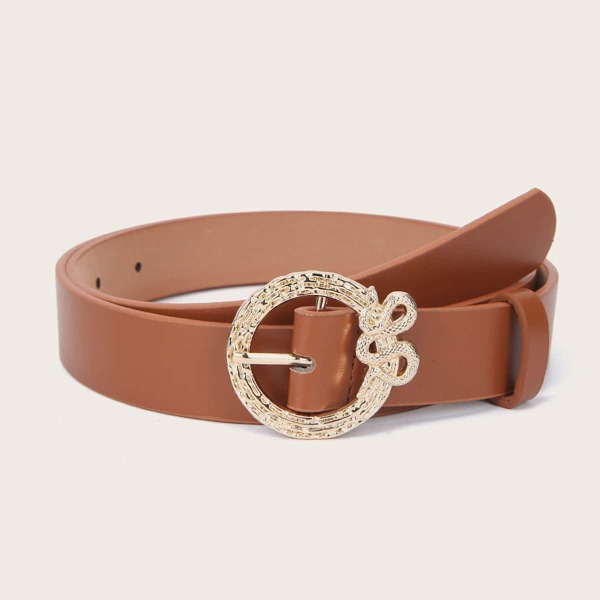 

Metal Buckle Belt, Brown