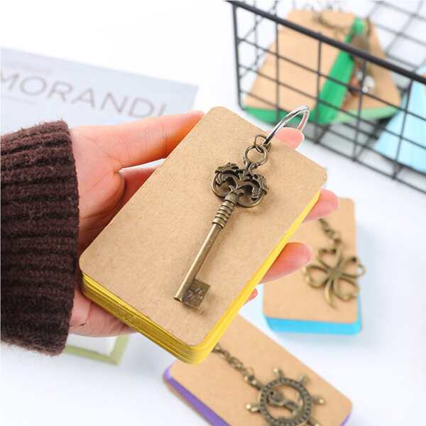 

1pc Random Pendant Ring Memo Pad, Multicolor