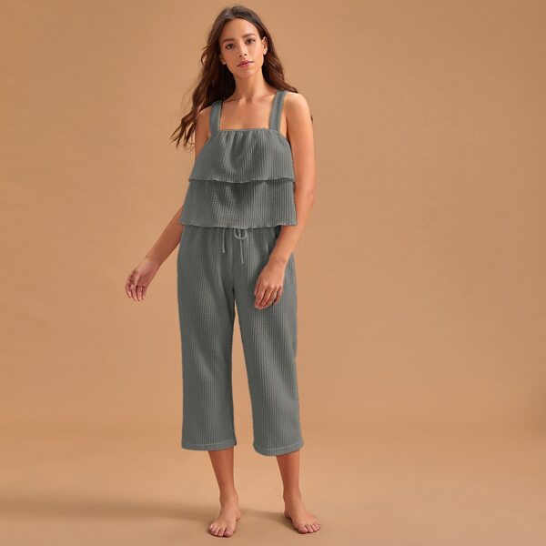 

Layered Cami Top & Pants PJ Set, Grey