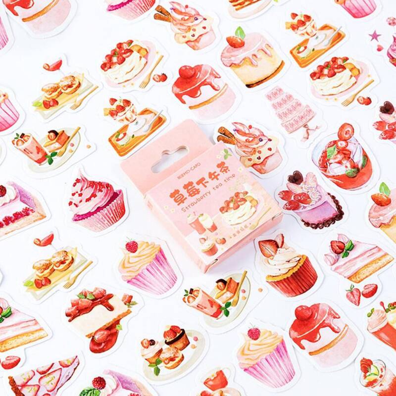 

46pcs Cake Pattern Sticker, Multicolor