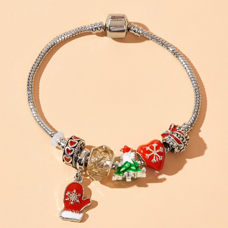 

Christmas Beaded Decor Bracelet, Multicolor