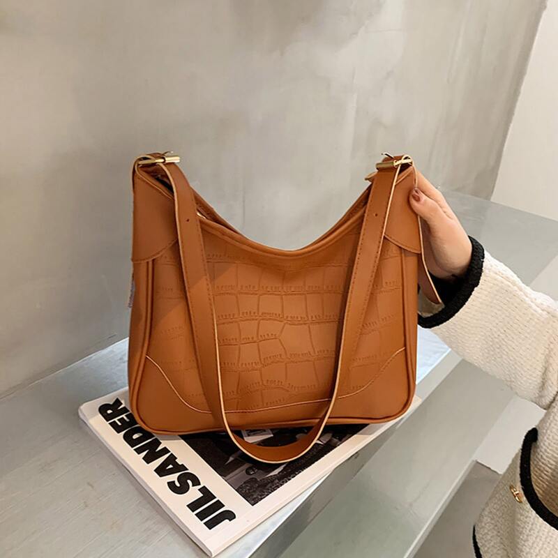 

Croc Effect Bag, Brown