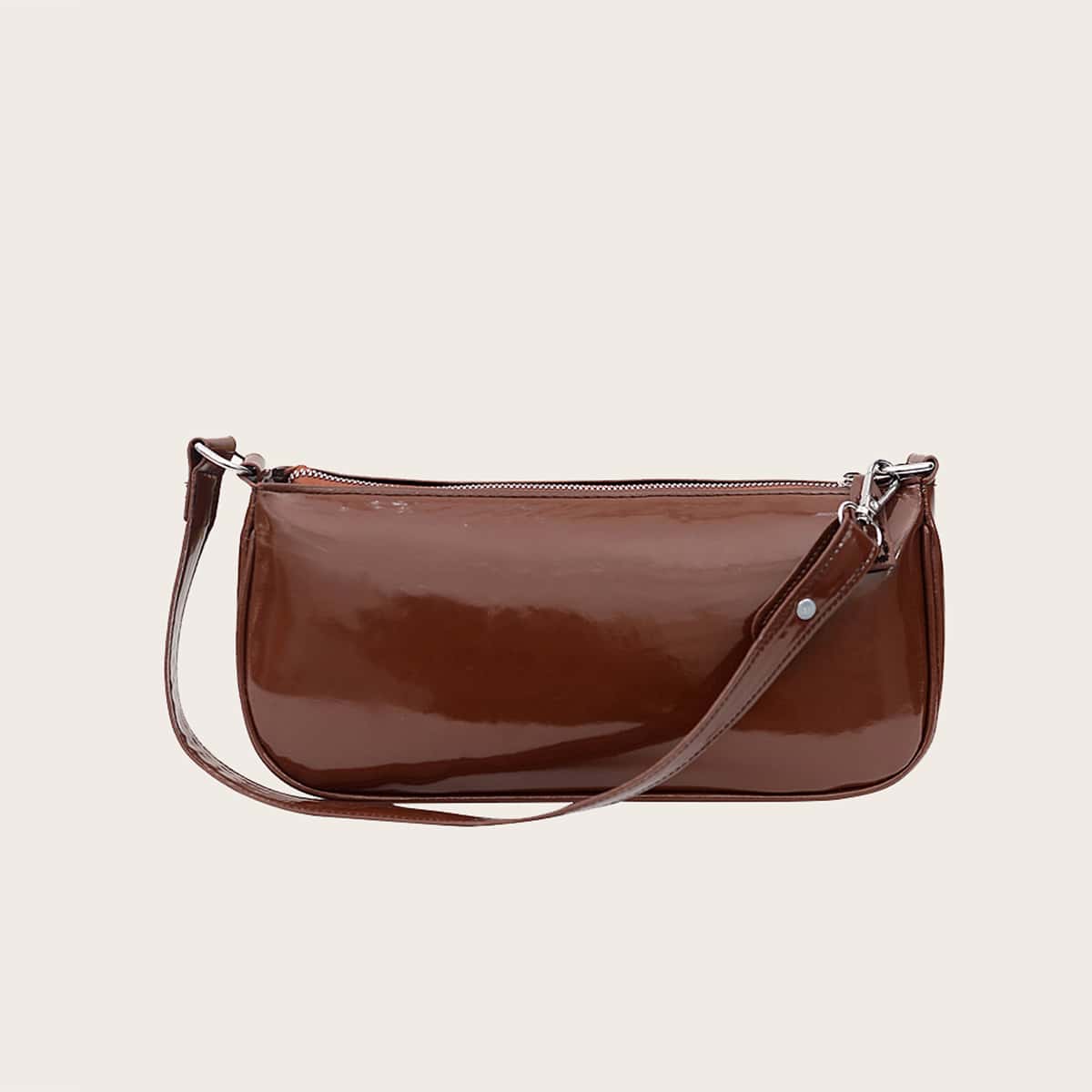 

Minimalist Baguette Bag, Coffee brown