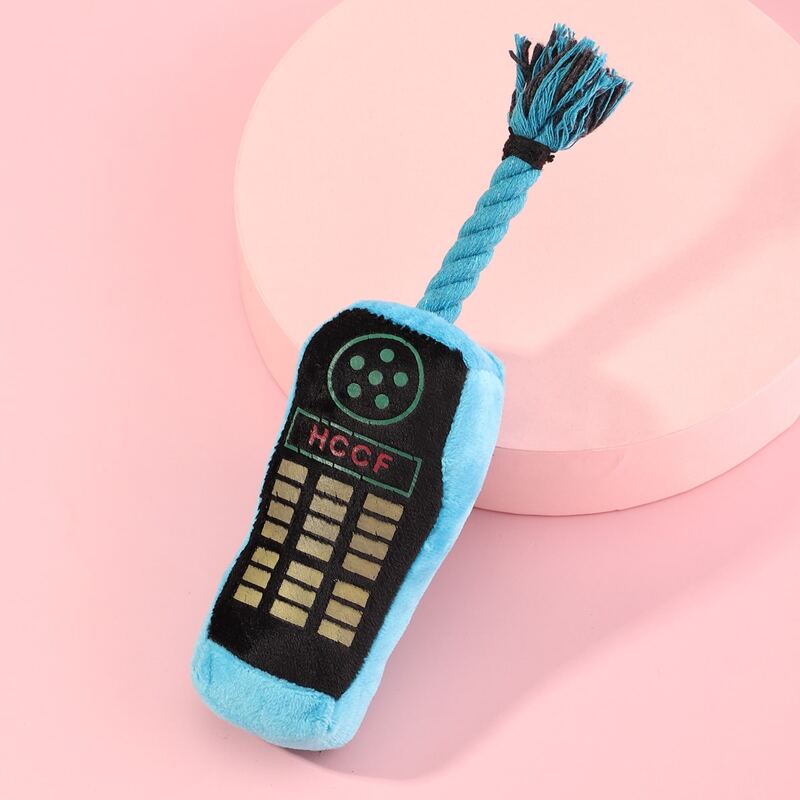 

Phone Design Plush Dog Sound Toy, Blue