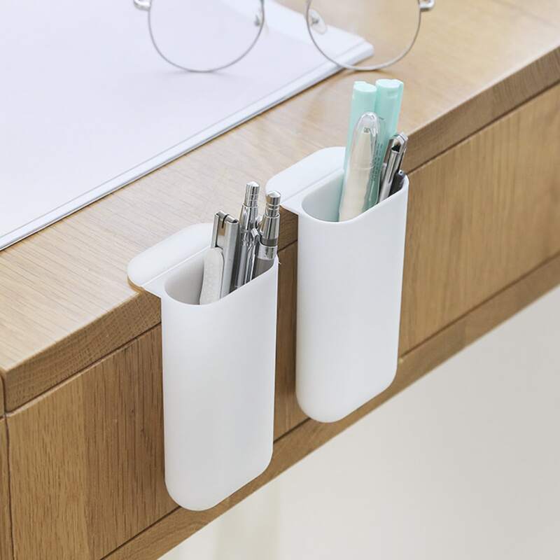 

1pc Random Color Sticky Hanging Pen Holder, Multicolor