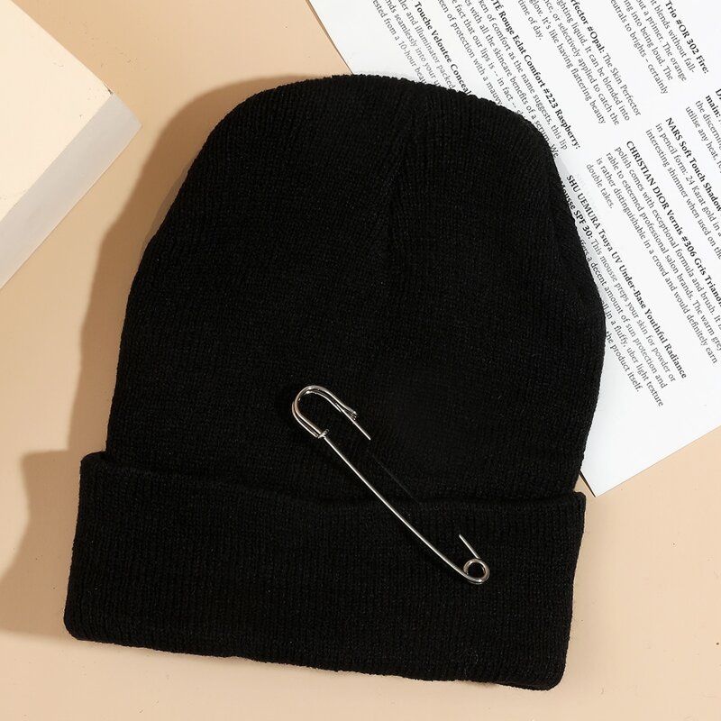 

Safety Pin Beanie, Black
