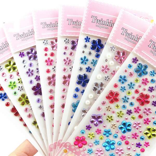 

1sheet Flower Pattern Random Sticker, Multicolor