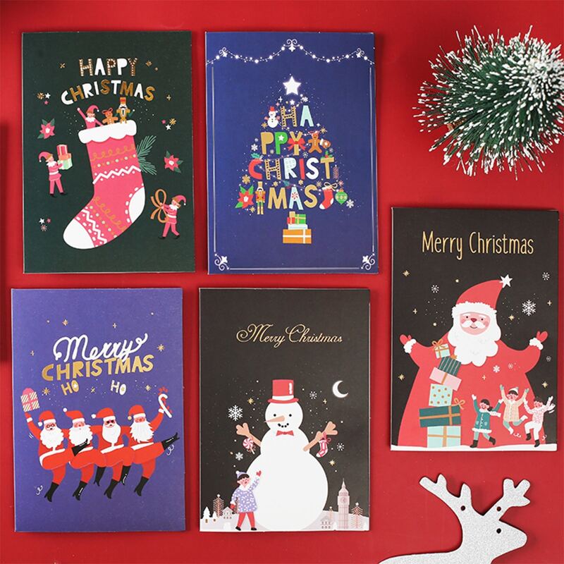 

2sheets Random Christmas Greeting Card, Multicolor