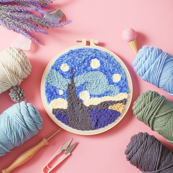 

Scenery DIY Poke Embroidery Kit, Multicolor