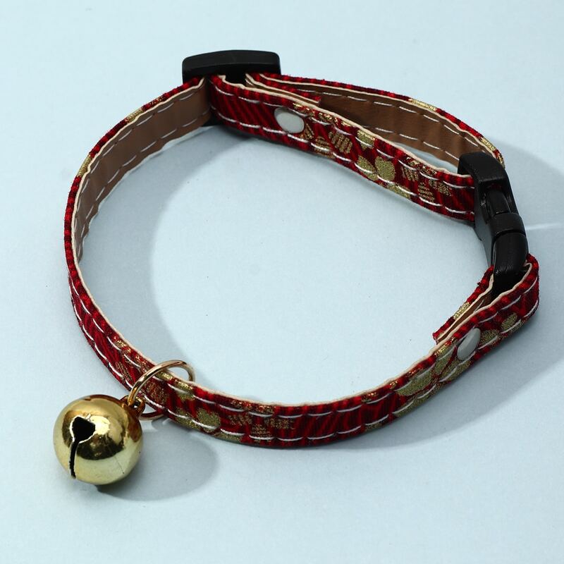 

Japanese Style Floral Cat Necklace, Red