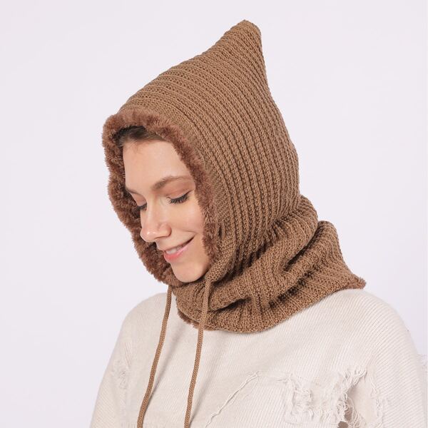 

Faux Fur Lined Hat, Khaki