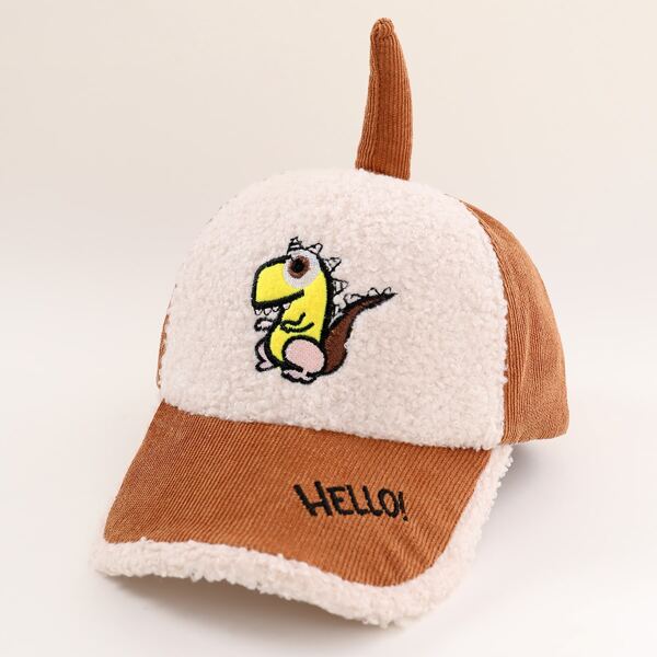 

Toddler Kids Letter Embroidery Baseball Cap, Coffee brown