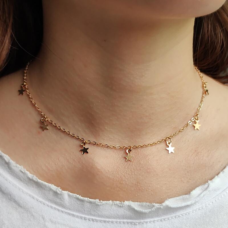 

Star Tassel Chain Necklace, Gold