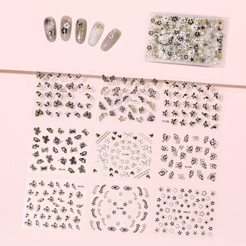 

30sheets Butterfly Pattern Nail Art Sticker, Multicolor