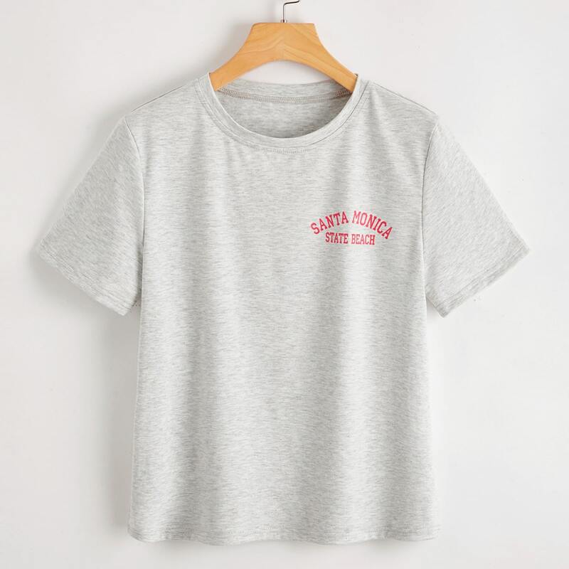 

Letter Graphic Tee, Light grey