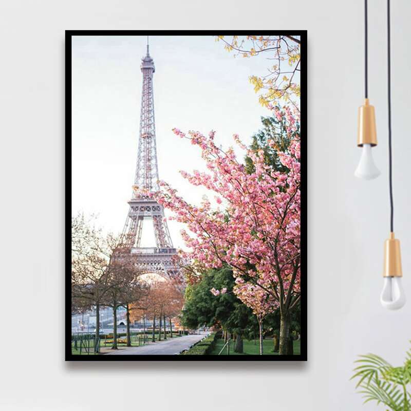 

Eiffel Tower Print DIY Diamond Painting Without Frame, Multicolor