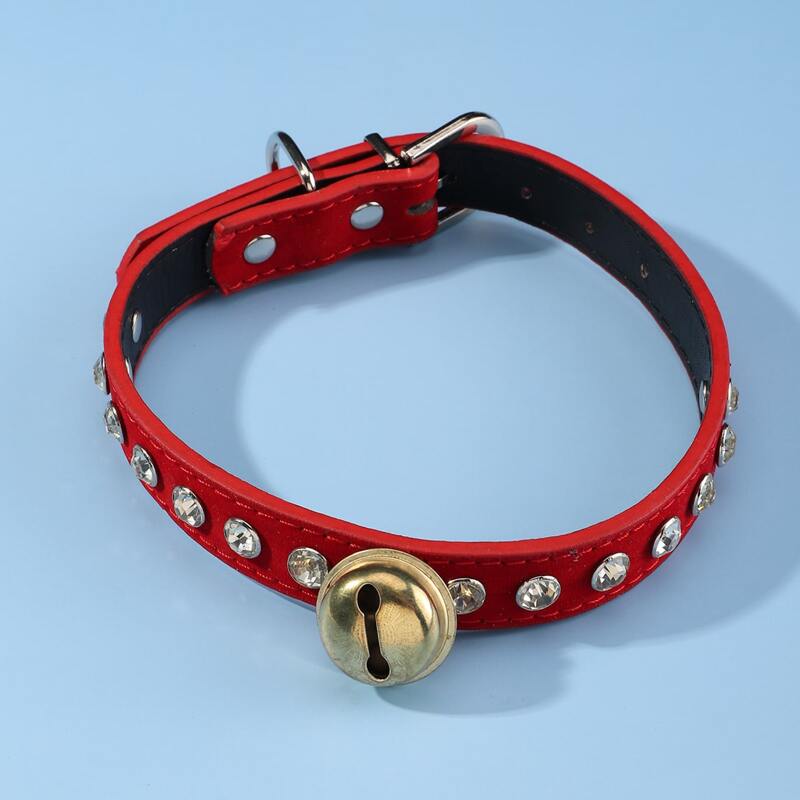 

Rhinestone Decor Cat Collar, Red