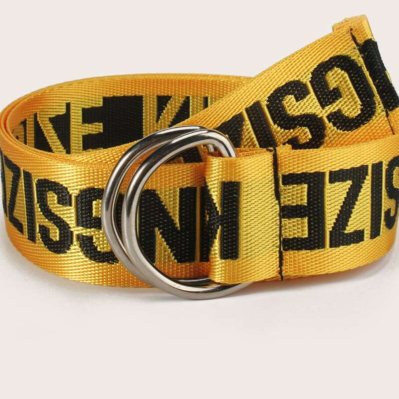 

Guys Letter Graphic Tape Belt, Yellow