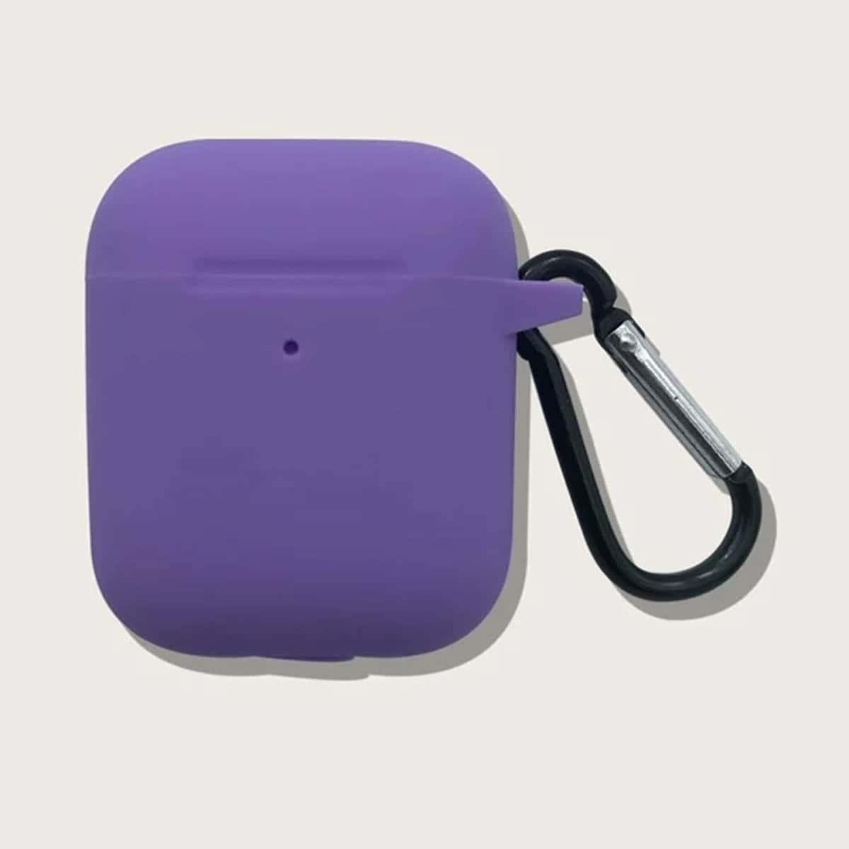 

1pc Solid AirPods Case, Purple