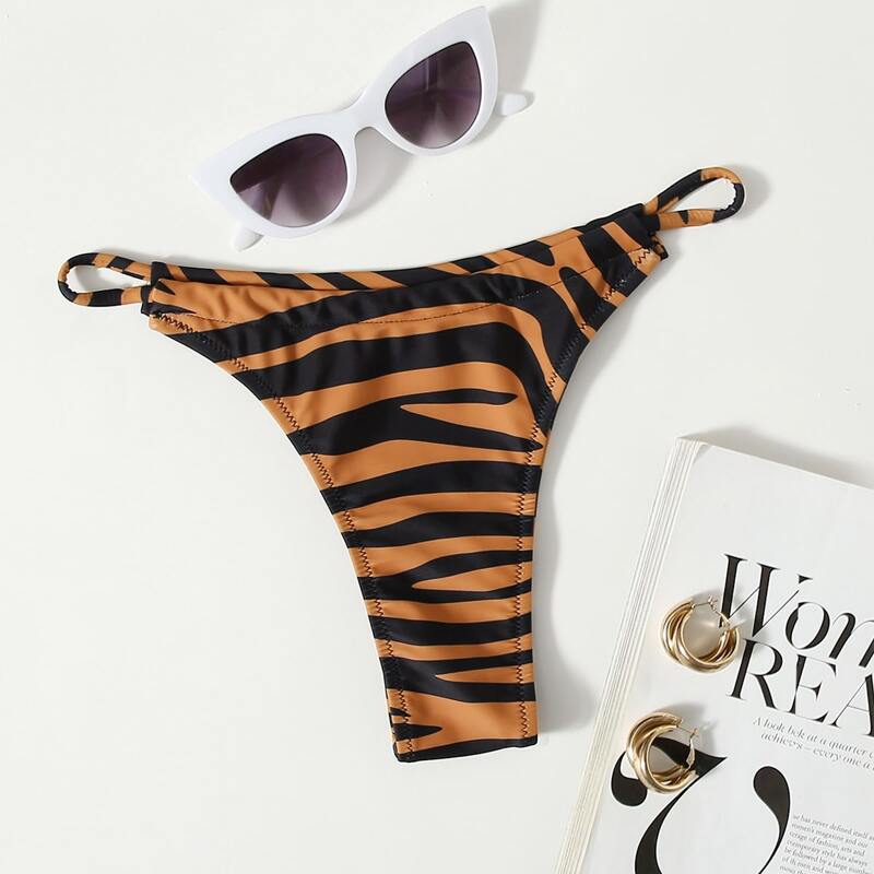 

Tiger Striped Bikini Bottom, Multicolor