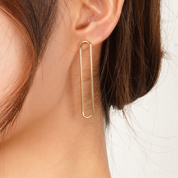 

Geometric Stud Earrings, Gold