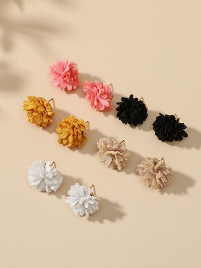 5 أزواج من أقراط مصممة بشكل زهرة لعيد الحب ، للأم ، عيد الأم ، هدية