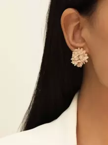 5 对花朵设计耳环情人节、妈妈、母亲、母亲节、礼物 - 彩色 - 查看 2