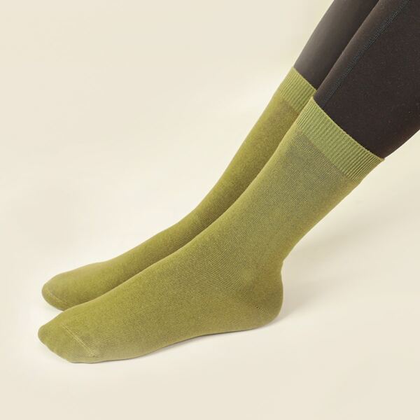 

Solid Crew Socks, Green