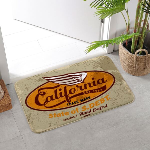 

Letter Graphic Floor Mat, Multicolor