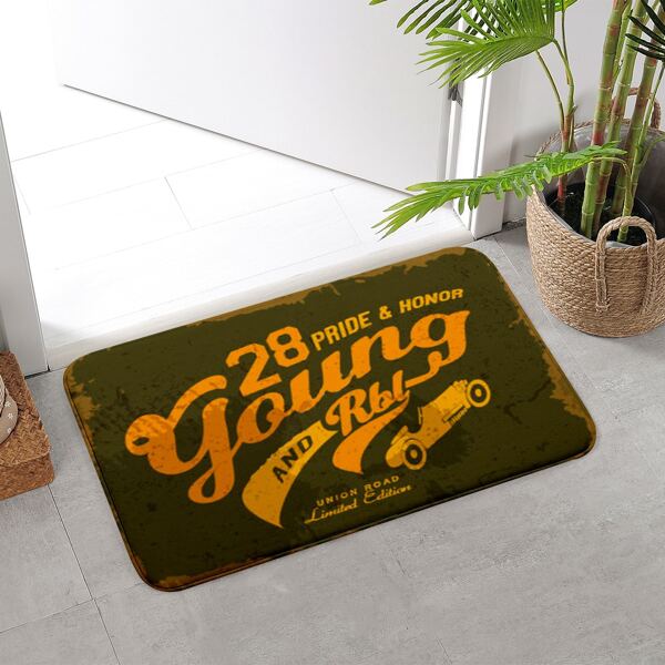 

Letter Graphic Floor Mat, Multicolor