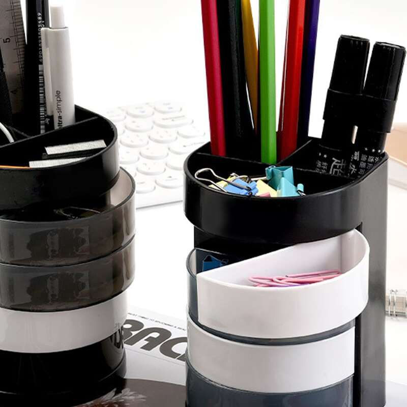 

1pc Random Color 4 Grid Pen Holder, Multicolor