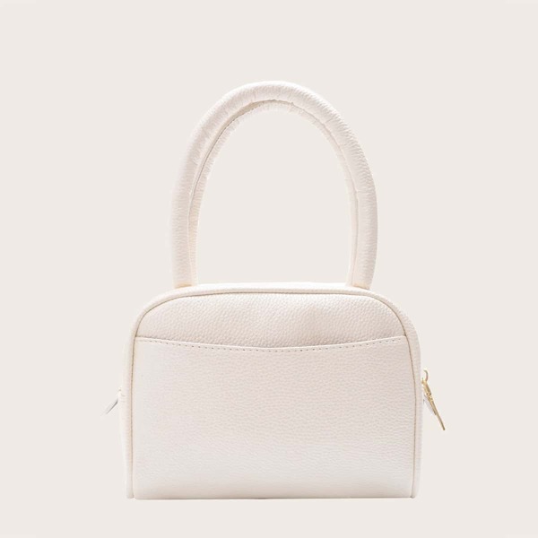 

Girls Minimalist Satchel Bag, Beige