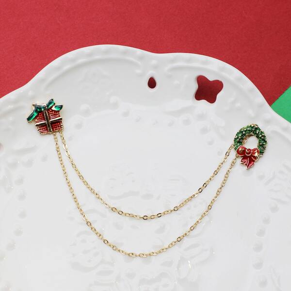 

Kids Christmas Chain Brooch, Multicolor