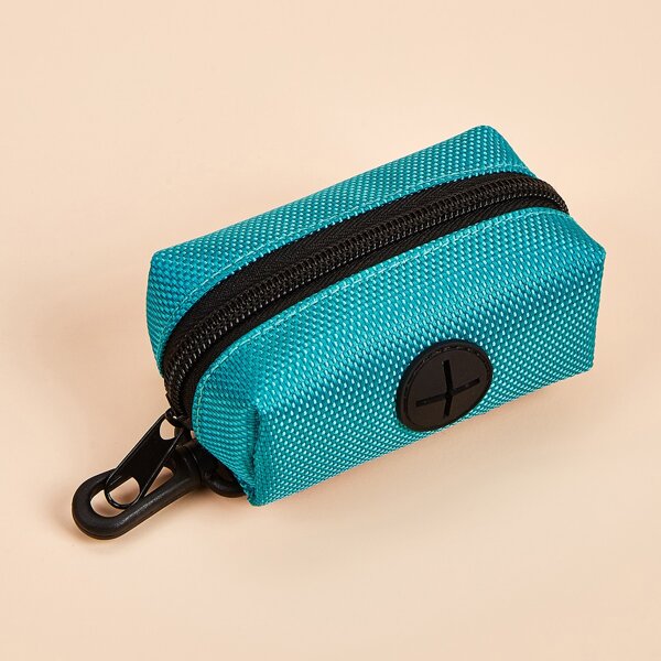 

1pc Dog Waste Bag Dispenser With 1roll Garbage Bag, Blue